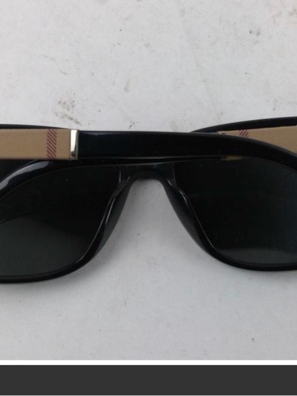 Burberry Black Sunglass Arms with Gold Accents - Picture 5 of 9